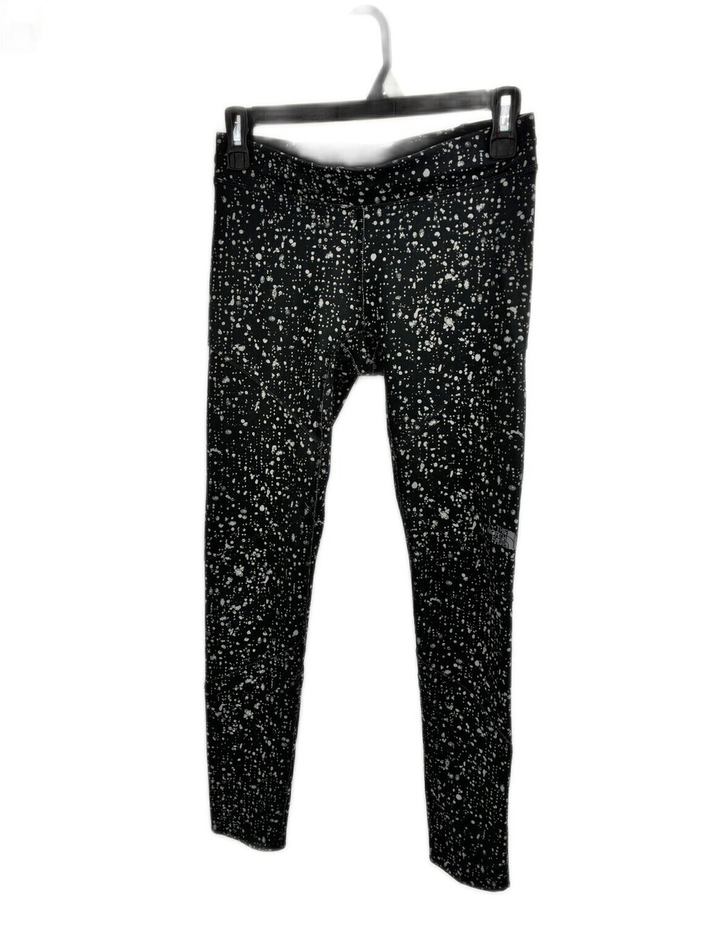 The North Face Womens FlashDry Activewear Leggings Black White Speckle Size S